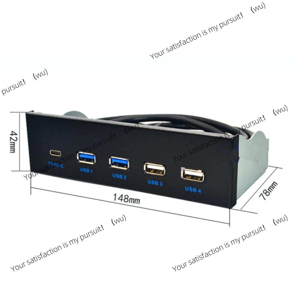5.25-Inch USB 3.1 Gen2 front panel USB hub 2 USB 3.0 ports + 2.0 ports + 1 Type-C port with Type-E connector