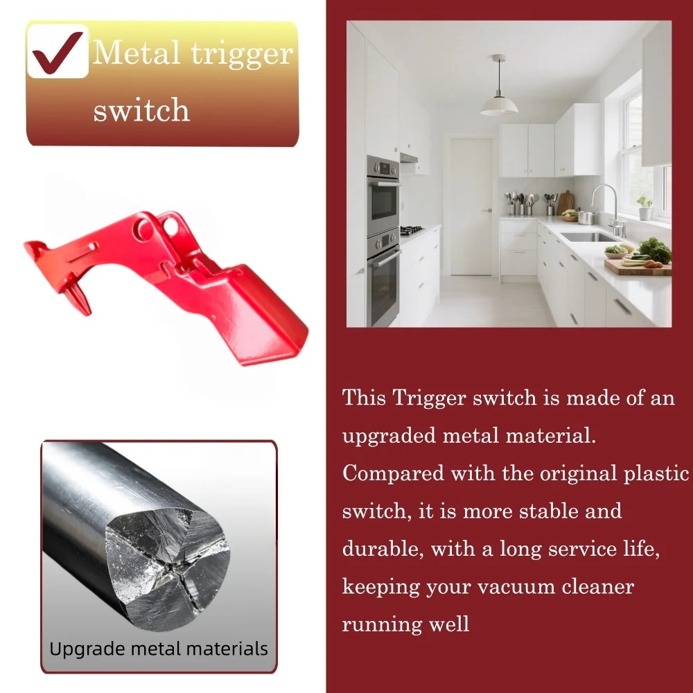 Metal Trigger Switch Button Compatible with Dyson V10 V11 SV12 SV14 Vacuum Cleaner, Metal Power Switch Button Accessories image 6