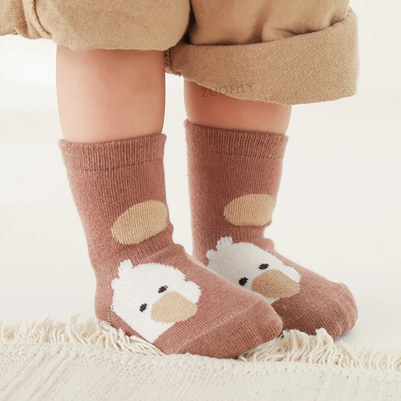 5 Pairs Baby Anti-Slip Socks for Boys And Girls Soft Cotton Newborn Short Warm Floor Lovely Cartoon Toddler Socks Children's Foo