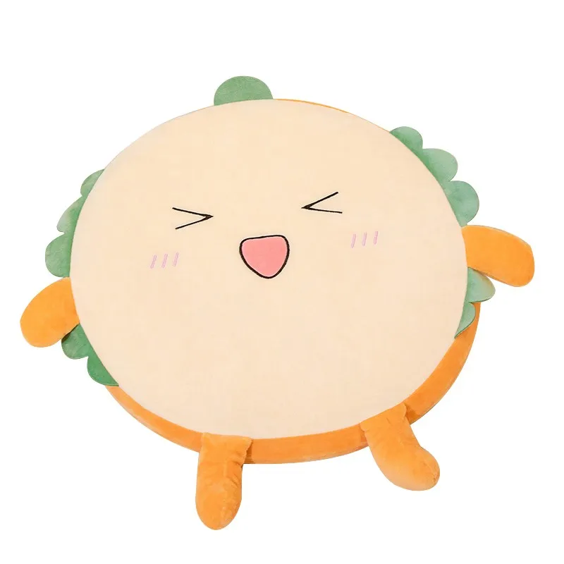 

New Round Cute Expression Toast Cushion Double-sided Use Reboundable Non-deformable Home Essentials