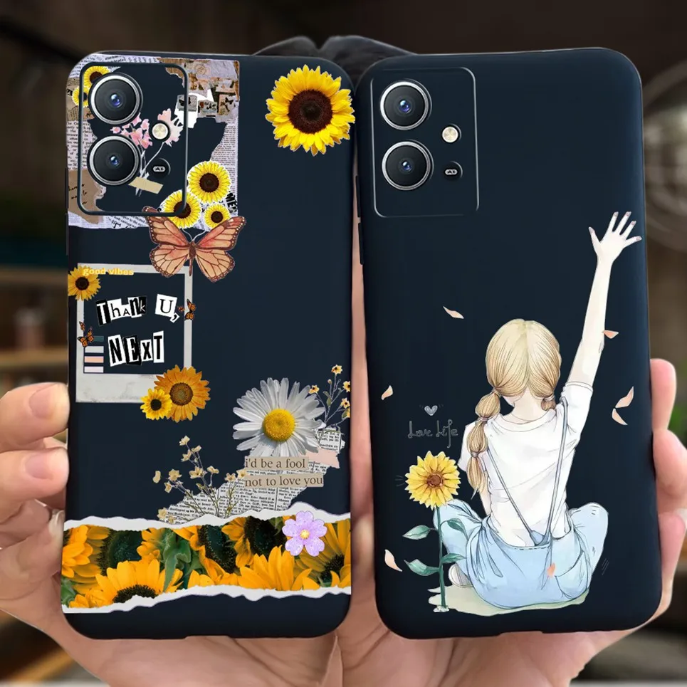 For Vivo Y55 5G V2127 V2154 For Vivo Y75 5G V2142 Phone Case Back Cover Starry Sky Black Cool Fshion Housing Soft Anti-knock Bag