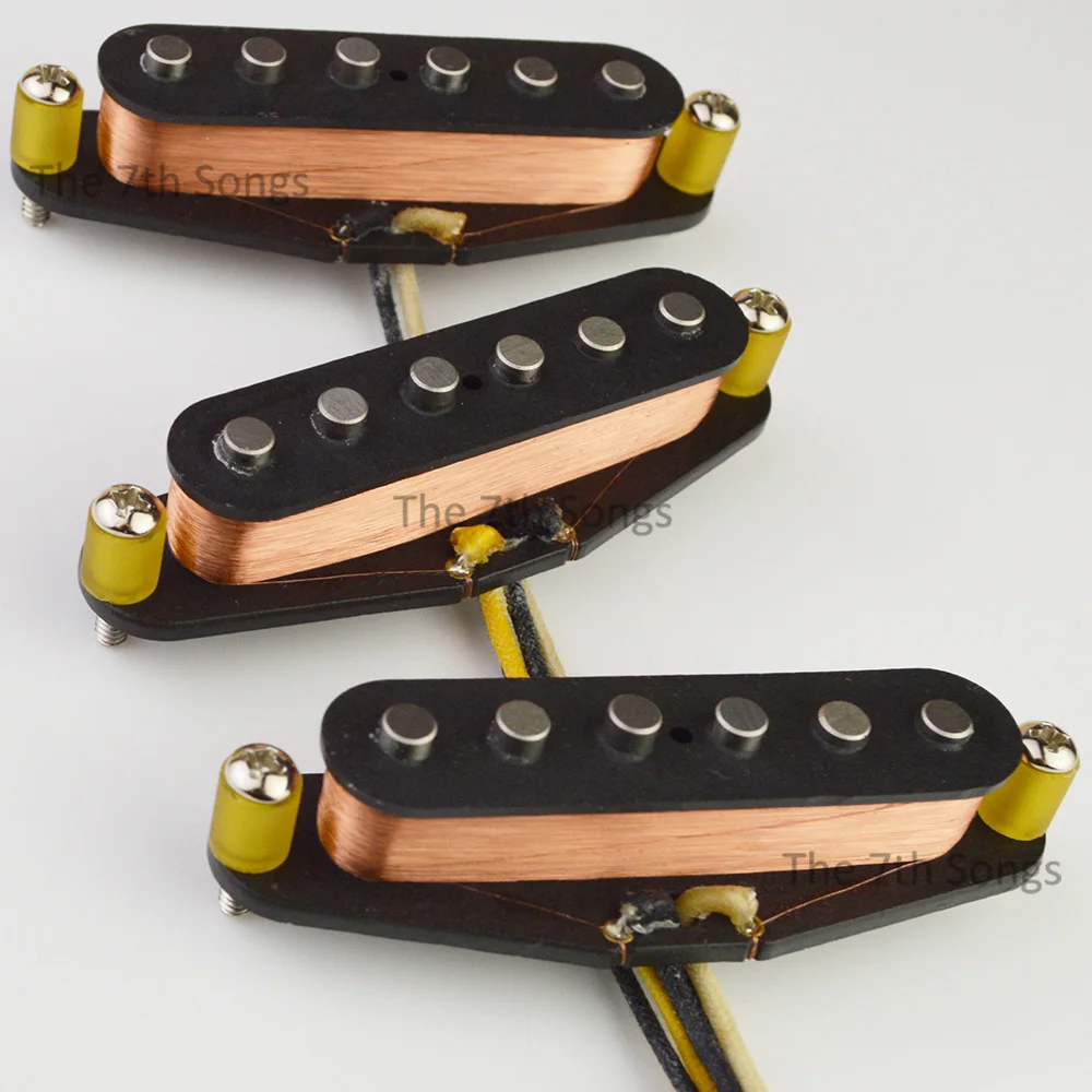 

S.R.V Pickup City Limit Handmade SSS Alnico V Electric Guitar ST Single Coil SRV Bridge Alnico 2 / Alnico 5 Combo Fibre
