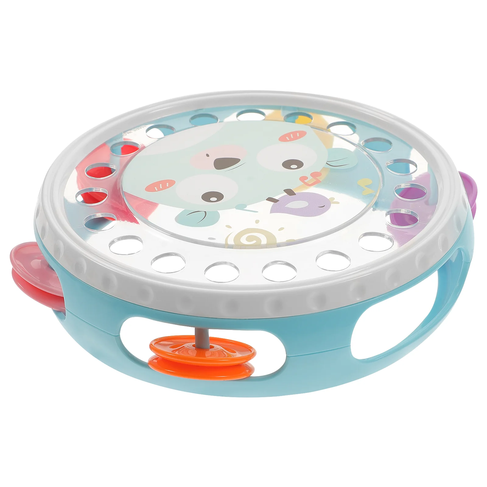 Children Clapping Tambourine Percussion Musical Instrument Handheld Plastic Drum