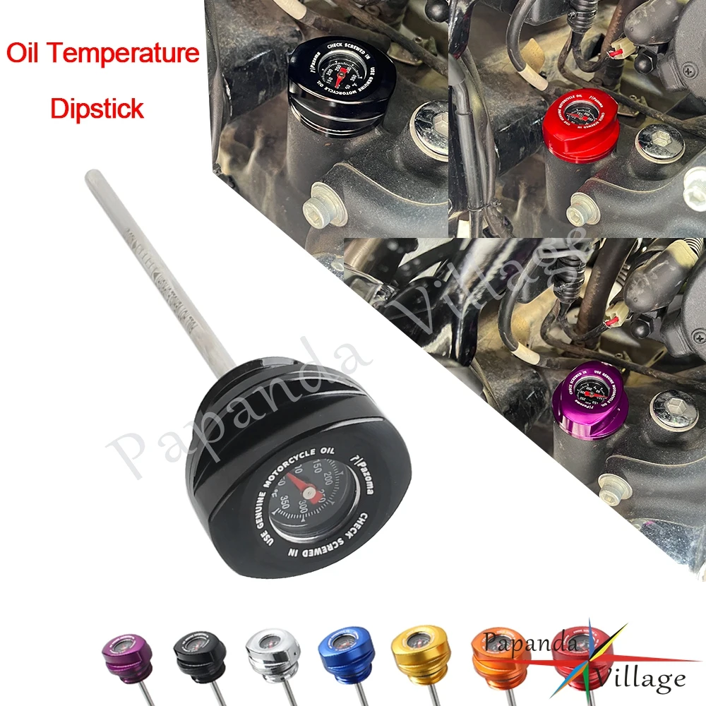 

Oil Dipstick w/ Temperature Gauge Aluminum Motorcycle Accessories Engine Oil Gauge For Harley Touring FLHX FLTRX FLHXSE FLTRXSE