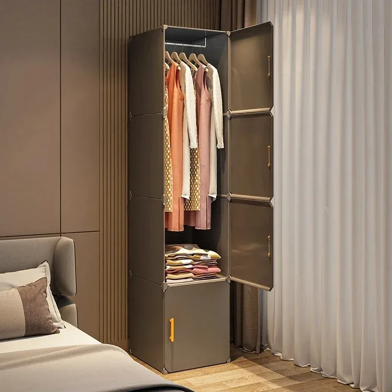 Cabinet Portable Wardrobe Cupboard Open Simple Jewelry Nightstands Wardrobe Cube Nordic Minimalist Plastic Armario Furniture