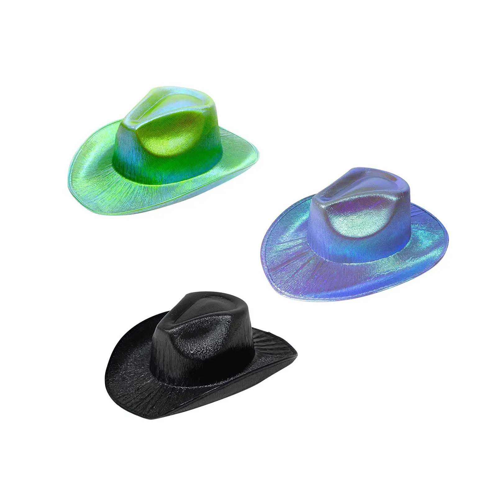 Cowboy Hat Flashing Large Brim Shaped Funny Hats Space Cowgirl Hat for Women Costume Party Fancy Dress Party Cosplay Party Disco