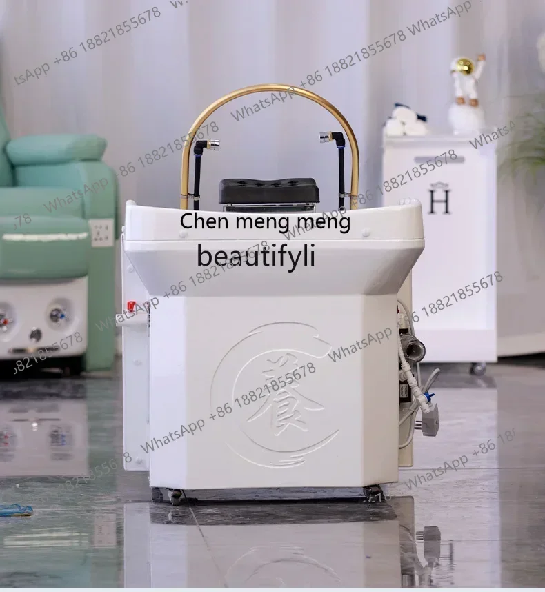 X  R Therapy Bed Mobile Shampoo Basin Beauty Salon Intelligent Constant Temperature Fumigation Water Circulation Shampoo Instrum