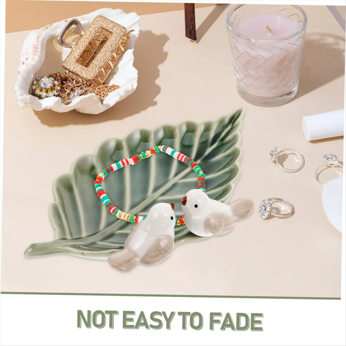 Cute Bird Tray Ceramic Jewelry Storage Trays Shelf Dim Sum Dessert Plate Home Decor Tea Table Desktop Decoration Bowl