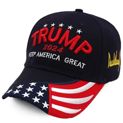 Casquette de Baseball Américaine Donald Trump 2024 Keep America Great Snapback, Chapeau de Président Brodé à la Mode, Chapeau Parasol Unisexe