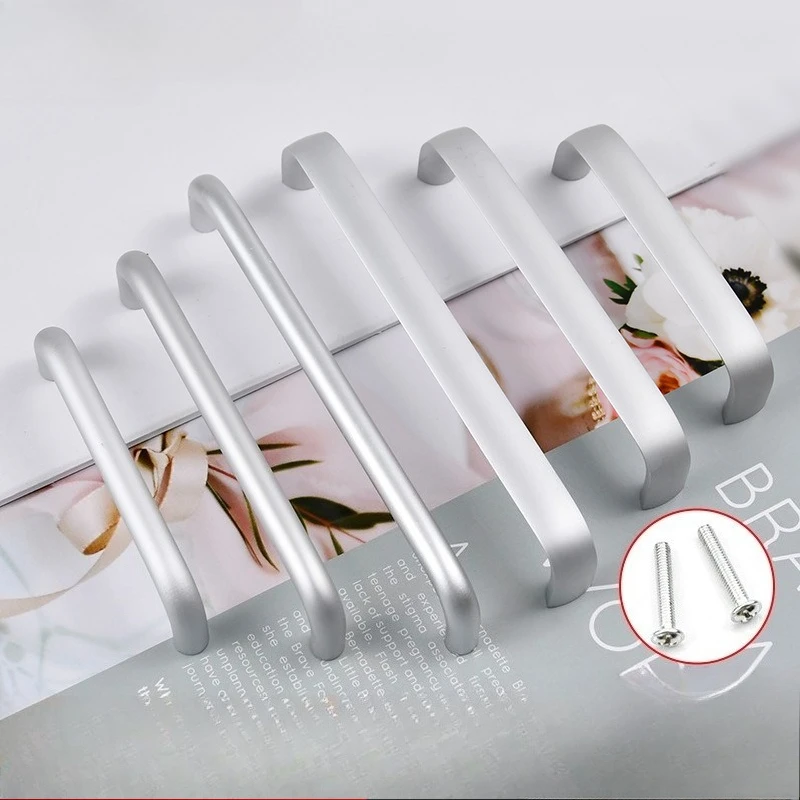 Aluminum alloy furniture handle - solid matte finish - cabinet drawer door handle - wardrobe pull handle