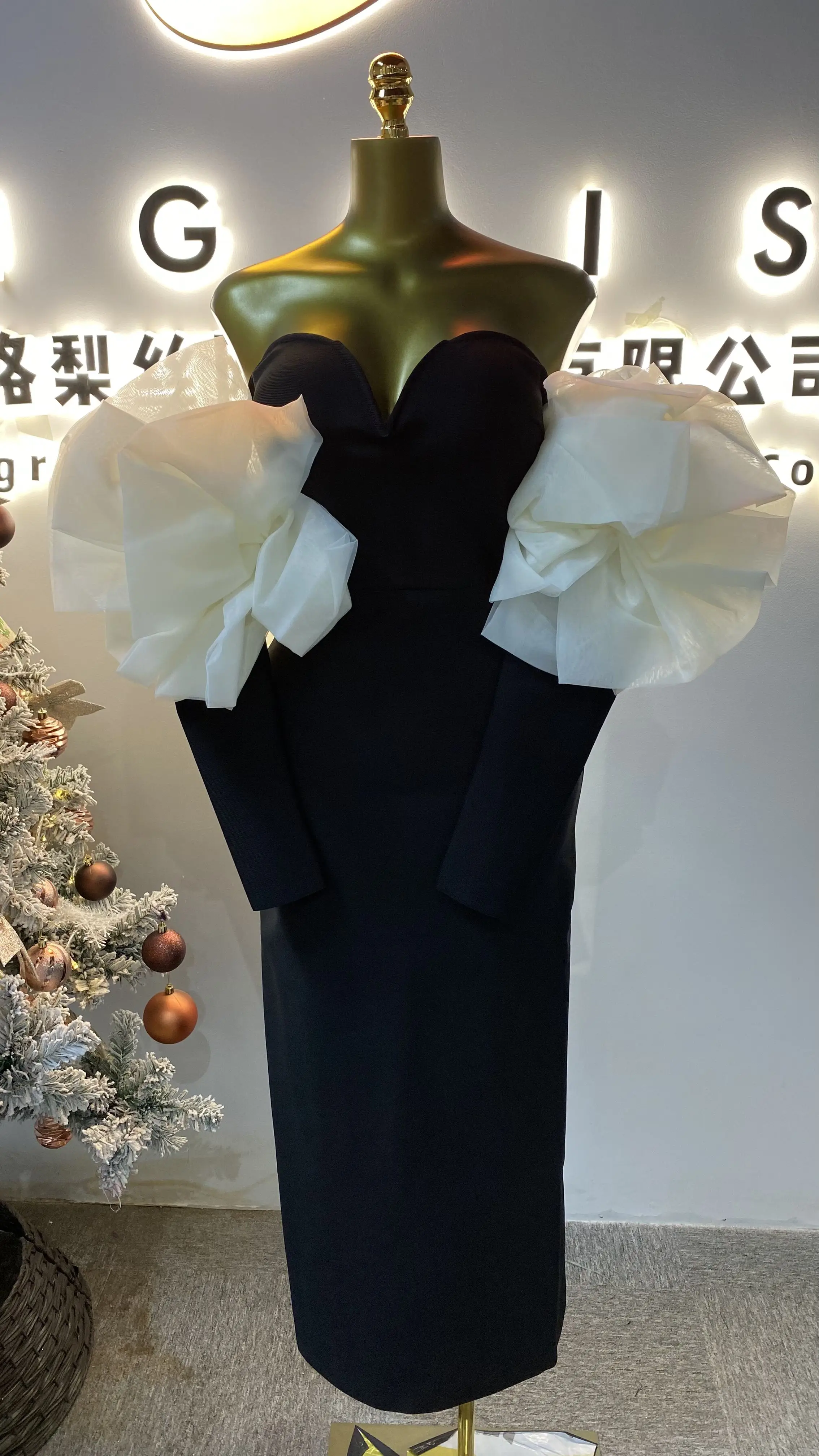 فستان نسائي أنيق وأنيق مخصص ثلاثي الأبعاد للحفلات المسائية النسائية-GZXX058