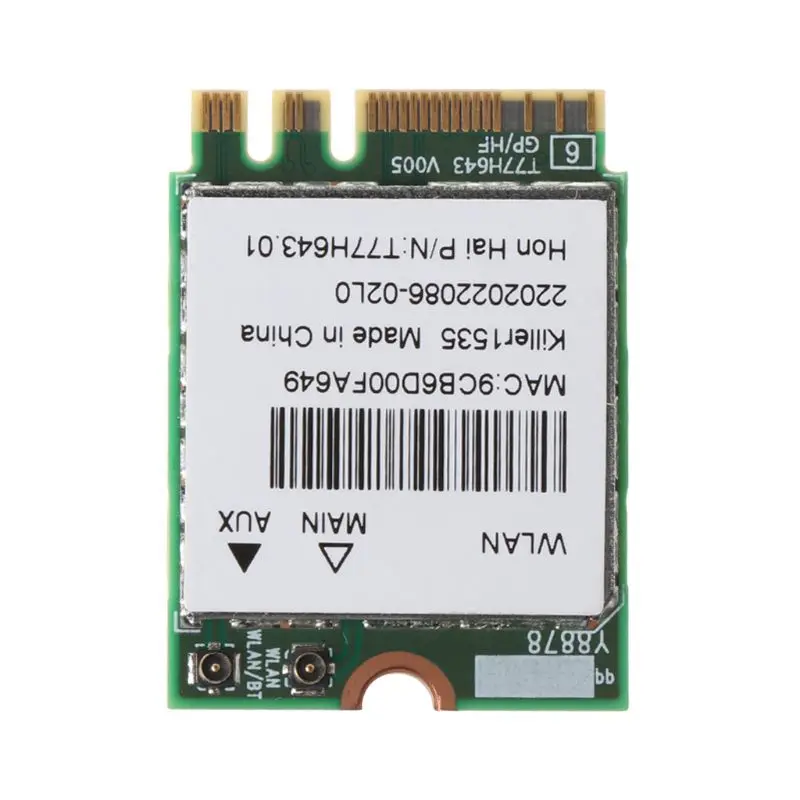 Killer 1535 1525 QCNFA364A for M.2 NGFF WIFI Card Adapter for MSI GT72 GS60