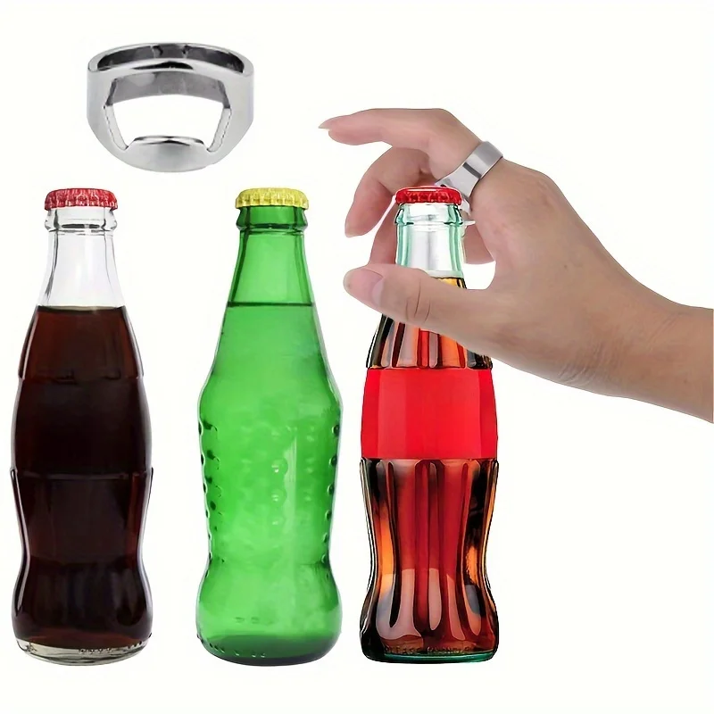 3/6PCS Stainless Steel Ring Bottle Opener, Creative Portable Beverage Cap Opening Tool - Durable and Easy To Operate