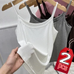 Women Solid Color Camisoles Summer Girl Sexy Strap Cotton Sleeveless Thin Camisole Vest Top Simple Base Vest Tops Female Undies