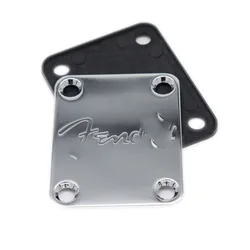 1 Set Electric Guitar Neck Plate with Screws for ST TL Guitar ,Jazz Bass Replacement Black