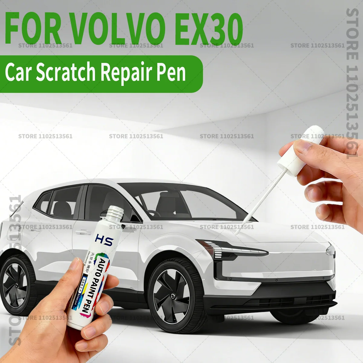 

Ремонтный карандаш для краски Volvo EX30 2023-2025: средство для удаления царапин, аксессуары для авто DIY, цвета: серый туман, кристально-белый, оникс-черный, синий