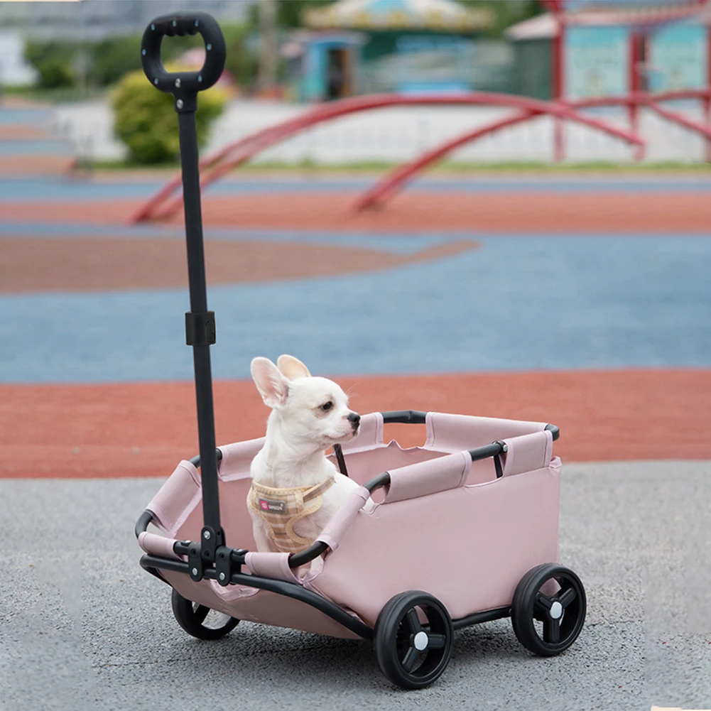 4 Wheels lightweight Folding Dog Teddy Stroller Dog Cat Pet Stroller for Travelling Shopping Walking Playing for Small Dogs Cats