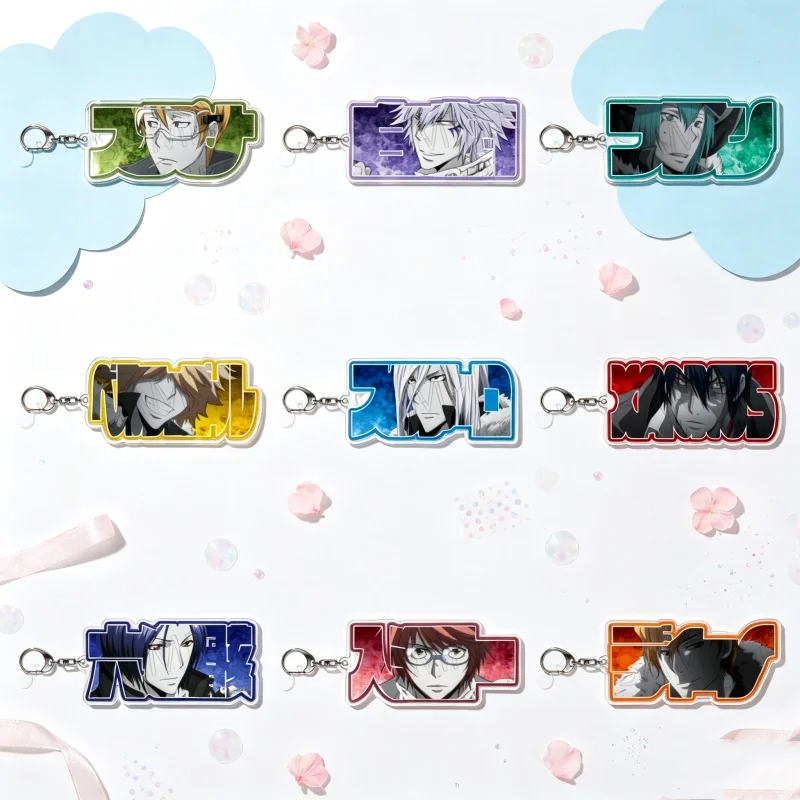 Bag Charm Anime Katekyo Hitman Reborn! 6CM Rectangle Acrylic Pendant Keychain Reborn,Takeshi Yamamoto Collection Gifts Souvenir
