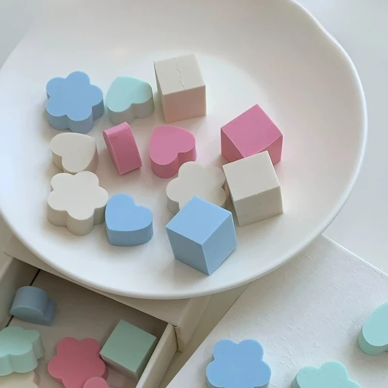 60Pcs/Set Flower and Heart Shape Nail Art Sponge Patting Tool Sponge Texture for Gradient Manicure DIY Nail Sponge With Grab Pen