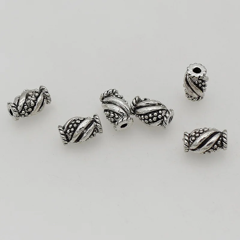 30pcs/Lot Pretty Vase Design Antique Silver Color Charm Loose Beads 10mm Decoration Jewelry Spacer Beads DIY Alloy Accessories