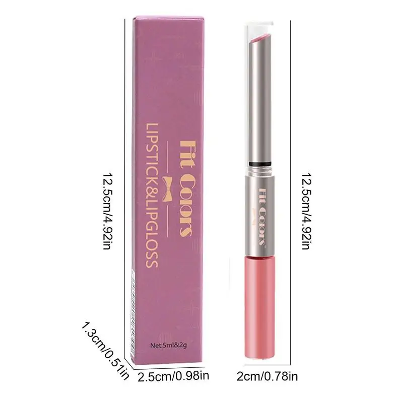 2 In 1 Matte Lipstick Waterproof Long Lasting No Fading Matte Velvet Lip Gloss Makeup Smooth Red Lips Cosmetics