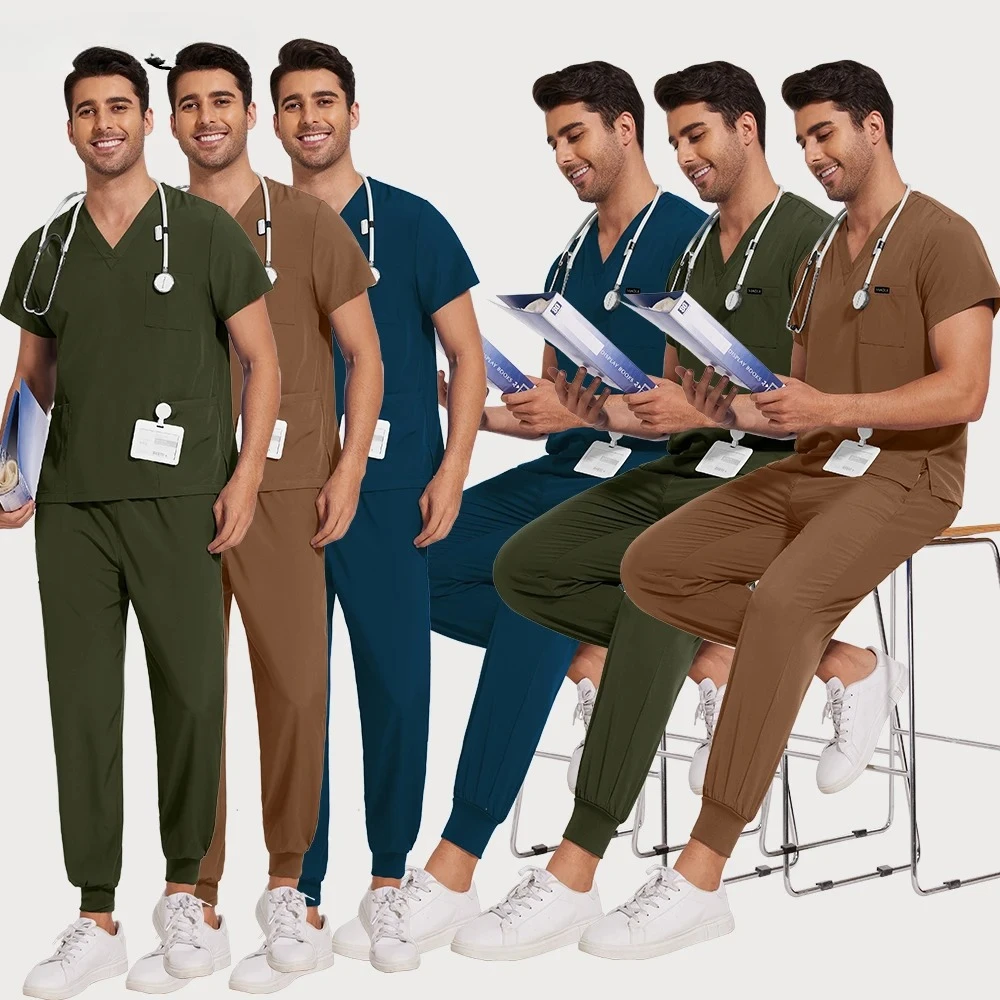 الجملة غرفة العمليات عمال مستشفى ملابس العمل الزي الطبي متجر الحيوانات الأليفة صيدلية مختبر الملابس الدعك مجموعة ممرضة جراحة البدلة #1
