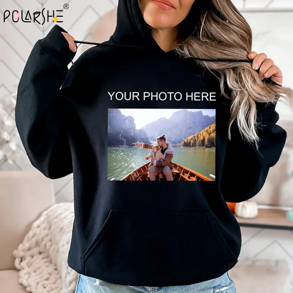 Custom Image Photo Portrait Hoodie Your Picture Hoodie Custom Family Bff Photo Hoodie Custom Picture Gifts Unisex Casual