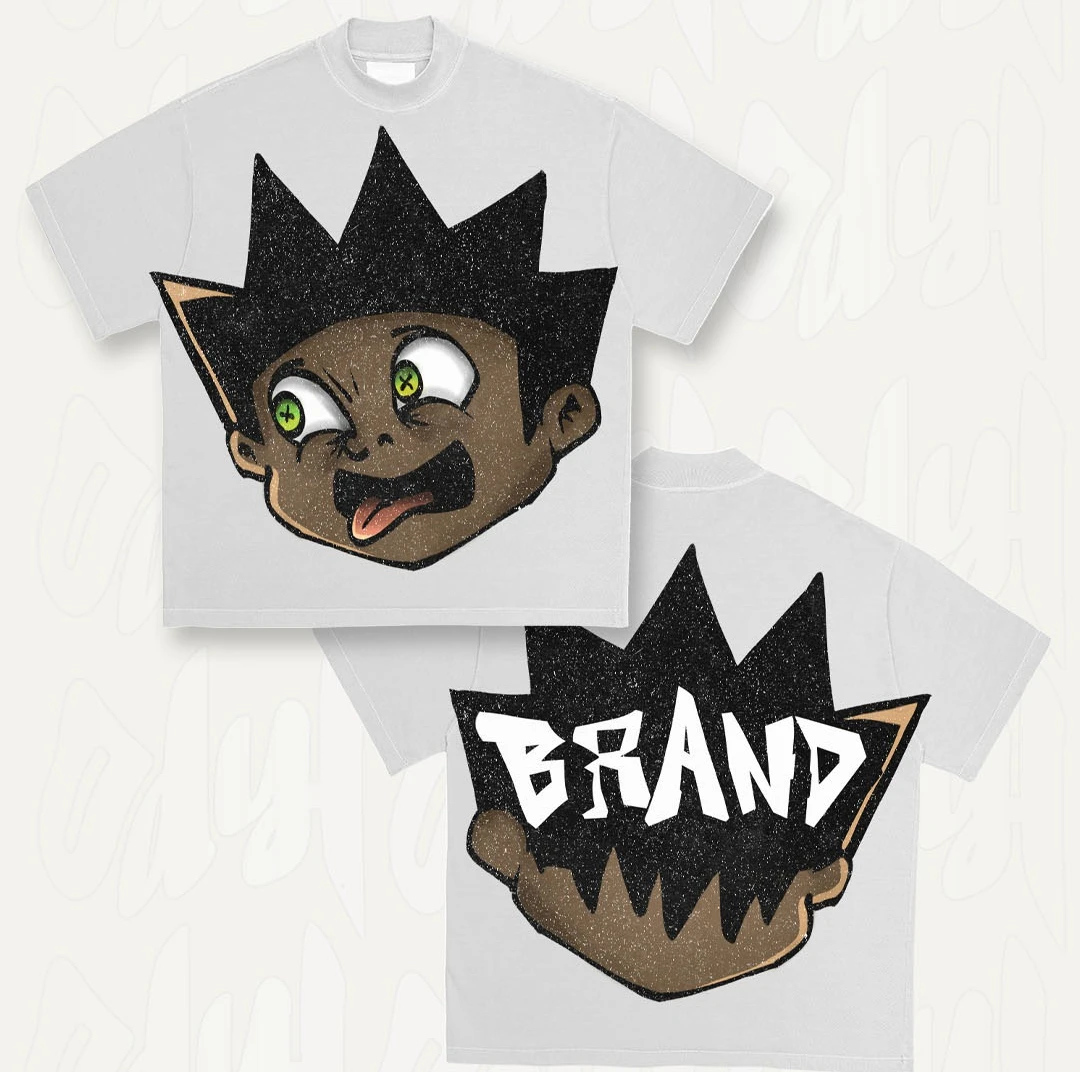 

Мужской и женский топ с принтом в американском стиле, повседневный топ с короткими рукавами на улице, с круглым вырезом, летний хлопок, высокое качество, Y2K, оптовая продажа