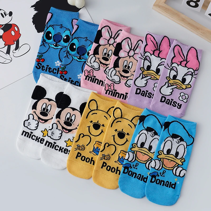 

6 Pairs of Exquisite Cartoon Anime Pattern Women's Knitted Ankle Socks For Summer Comfort Breathability and Casual Short Socks