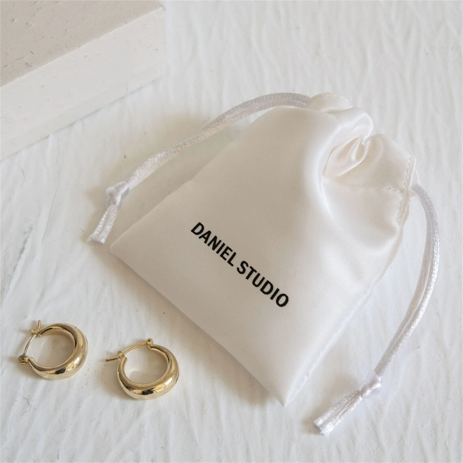 

50pcs satin drawstring bag personalized bag small jewelry packaging earrings pouch gift bag favor bag jewelry bag