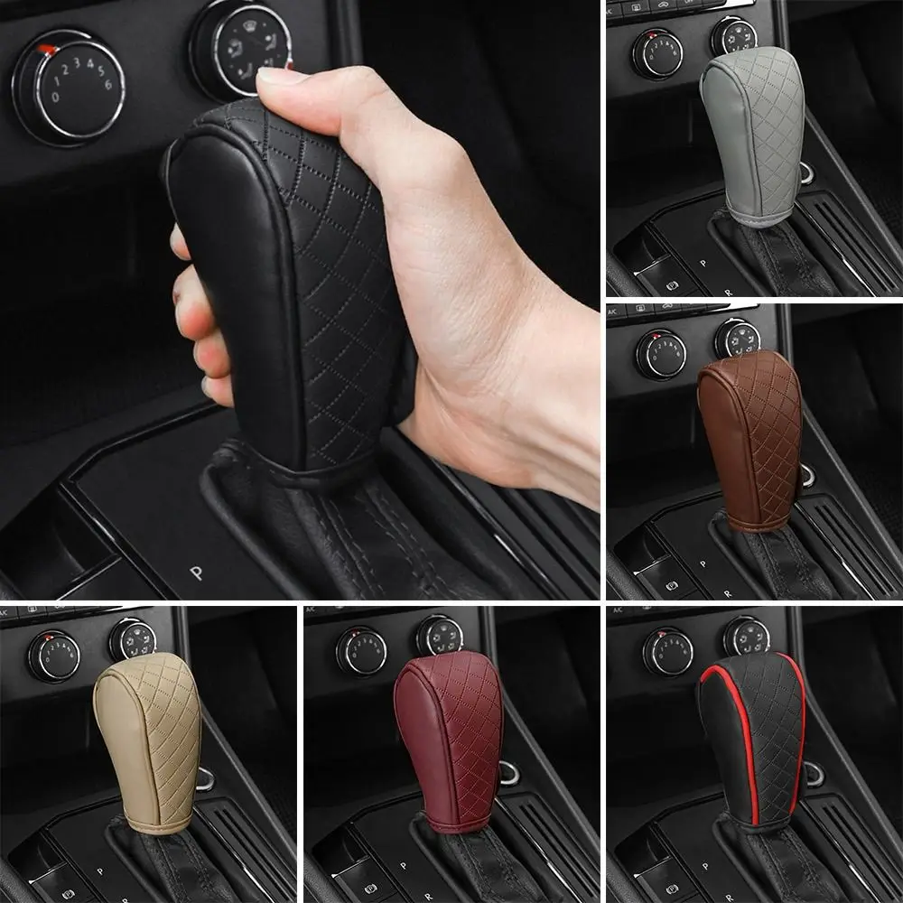 Car Shift Handle Cover Fashion Handle Cover Grip Non-Slip Protective Covers Shift Knob Cover Interior Accessories