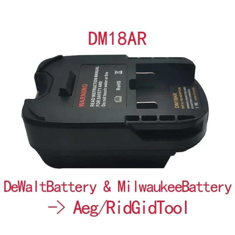 

DM18AR Battery Adapter for Dewalt for Milwaukee Li-Ion Battery Convert To for Ridgid/AEG 18V Tool Electric Drill Use Easy To Use