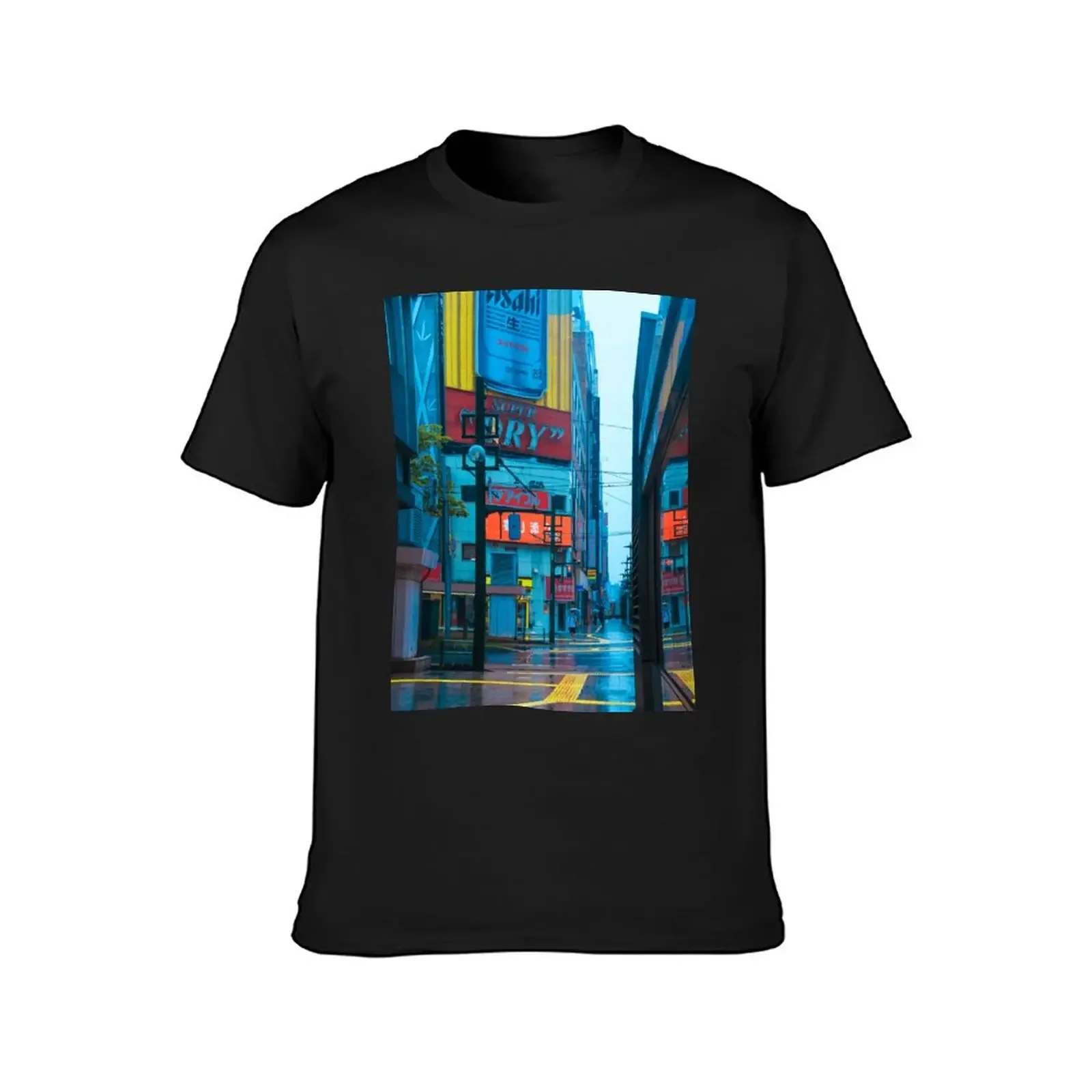 Raining In Sapporo T-Shirt customs design your own graphic tee shirt anime figures black t shirts for men