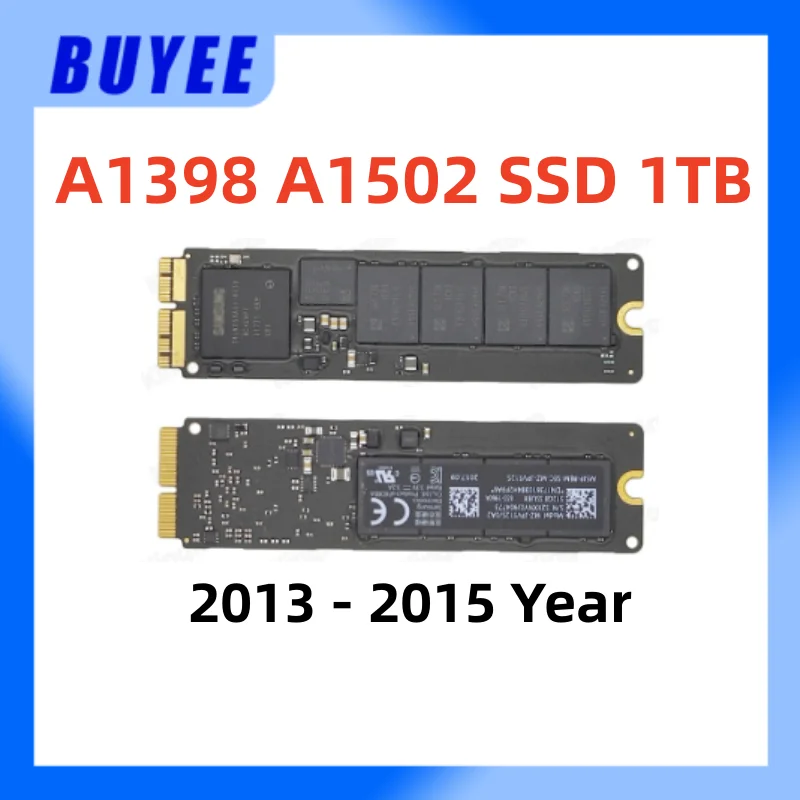 

Genuine Used Solid State Drive 2013-2015 Year For MacBook Retina Pro 15.4" A1398 13.3" A1502 1TB SSD