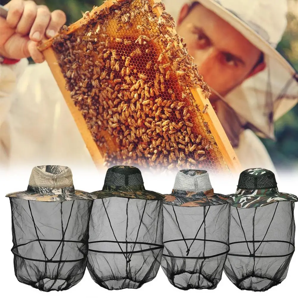 Cap Hat Camouflage Outdoor Fishing Camping Anti Mosquito Mesh Face Protective Cap