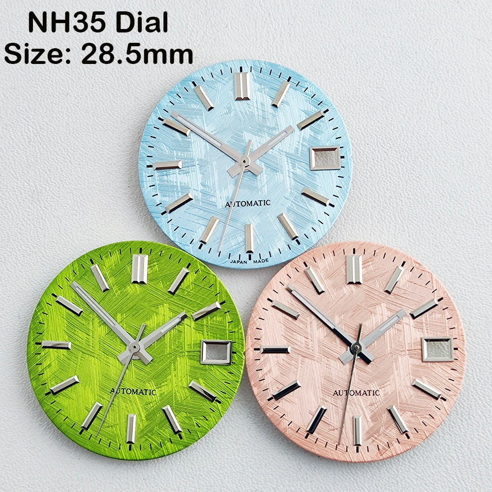 28.5 مللي متر جديد NH35 الطلب S شعار الملمس الطلب ضوء الليل الحرة ساعة رجالي اكسسوارات تحديث حركة NH35 #1