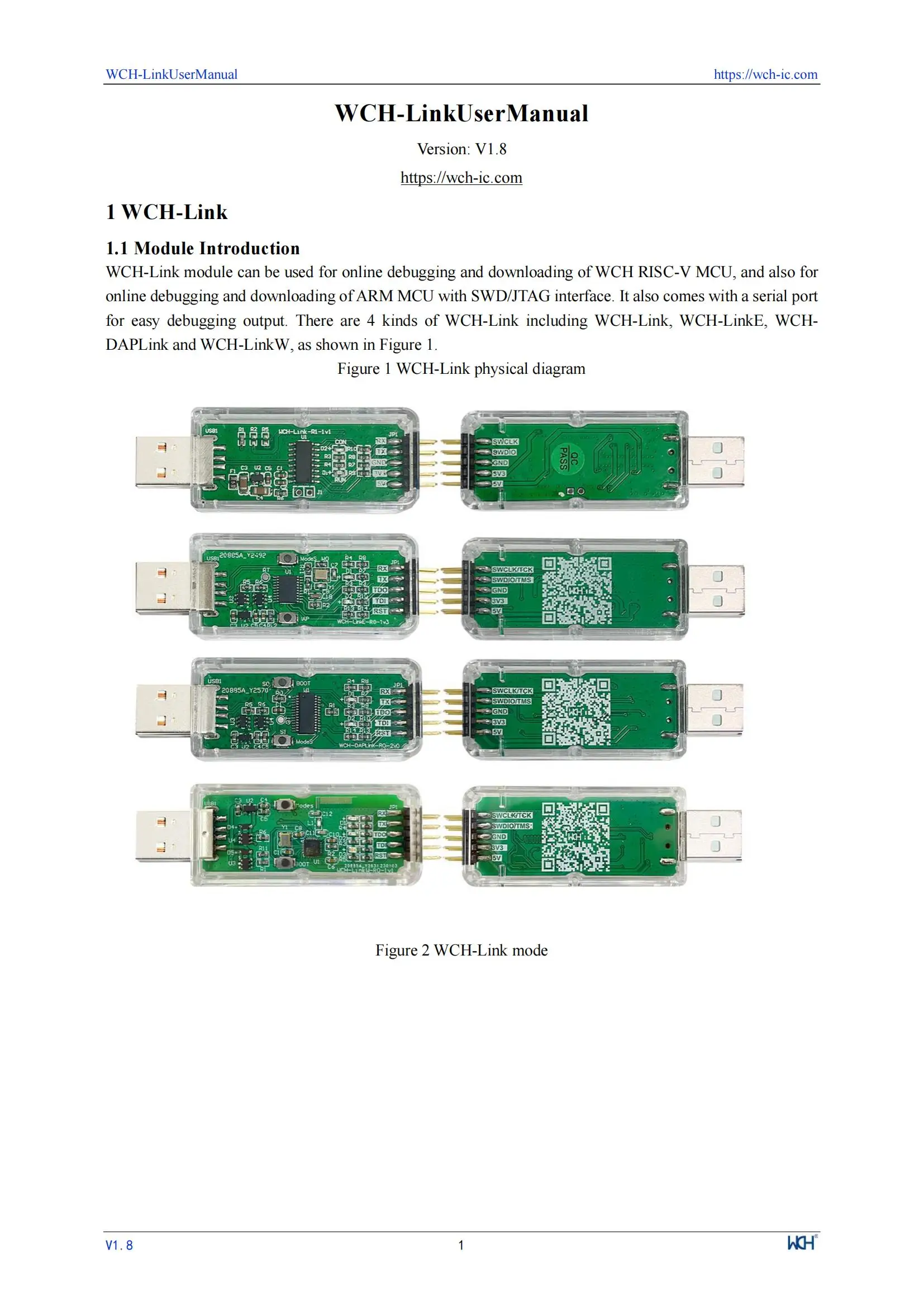 WCH LinkE Online-Download-Debugger unterstützt WCH RISC-V-Architektur MCU/SWD-Schnittstelle ARM-Chip 1 serieller Port zum USB-Kanal – Detail 1