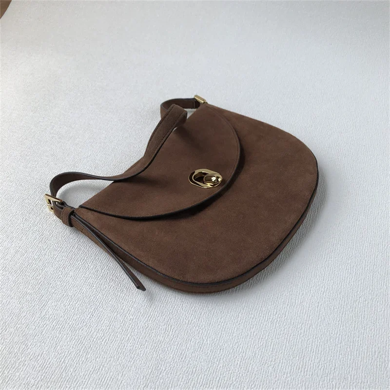 Niche design Savette tondo hobo Ladies anti-fur minimalist commuter shoulder underarm bag phone bag