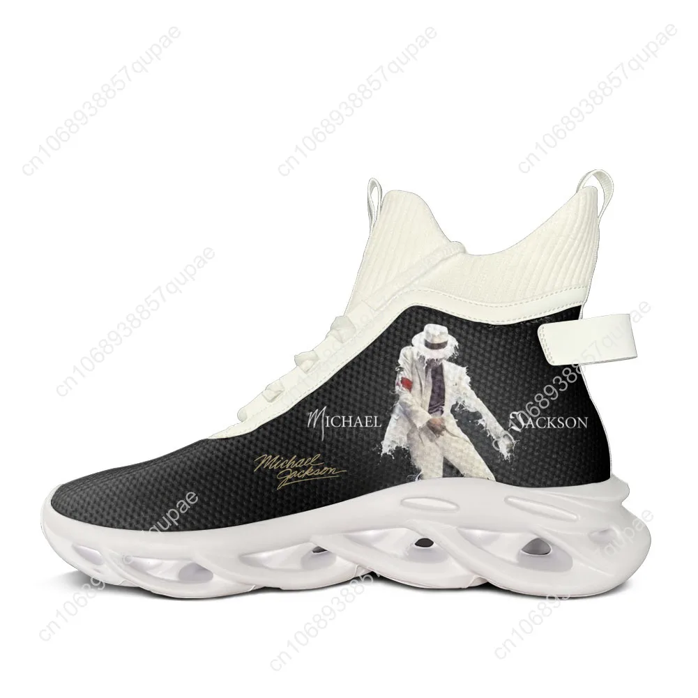 Michael Jackson High Top Flats Sneakers Pop Singer Dancer Mens Womens Running Shoes Sneaker Lace Up Mesh Footwear Custom Shoe