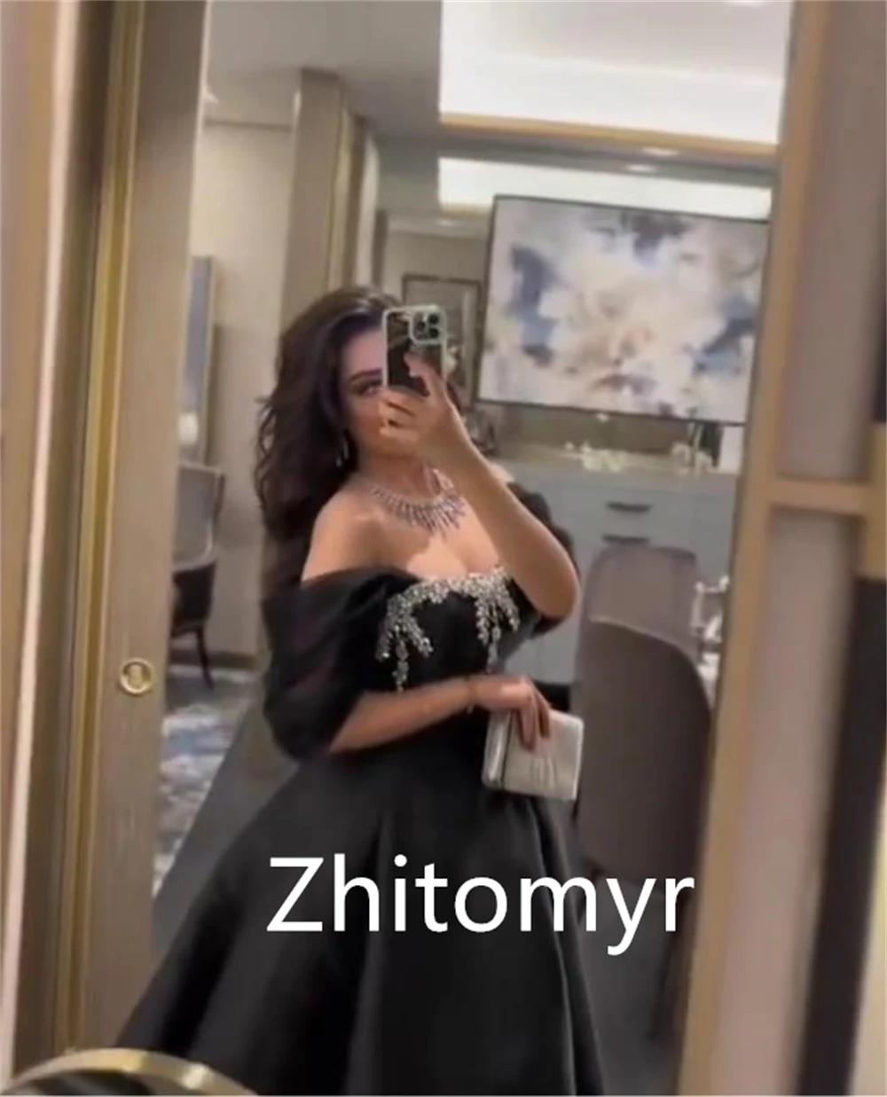 Customized Ball High Quality Elegant Off-the-shoulder Gown Party Dresses Paillette / Sequins Tulle Floor Length S Evening