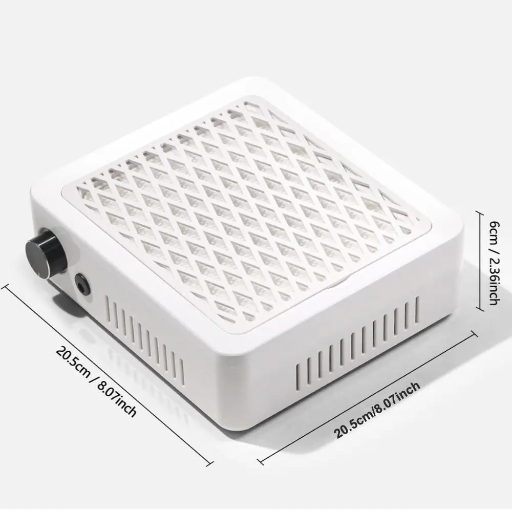 Colector de polvo de uñas sin escobillas de 4500RPM, potente succión, velocidad ajustable, eliminador de polvo de uñas, aspiradora de uñas de alta potencia de succión