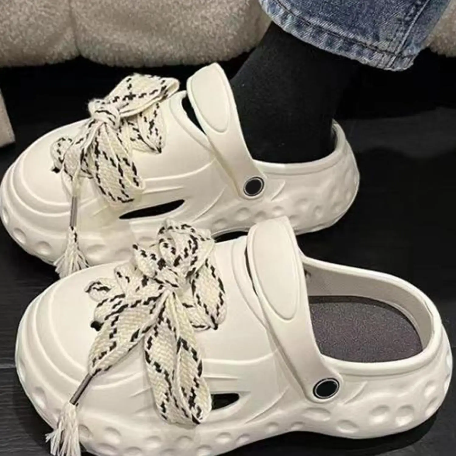 

1Pair Decorative Shoe Laces Flat Shoelaces For Sneakers Slippers Simple Shoe Decoration Shoe Accessories For Women Men