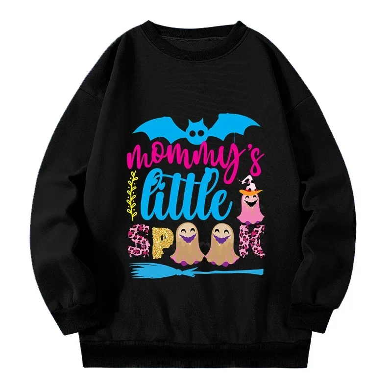 Spooky Letter Print Plus Size Sweatshirt Women Spring Autumn Big Size Sweatshirt Y2k Streetwear Large Size Tops