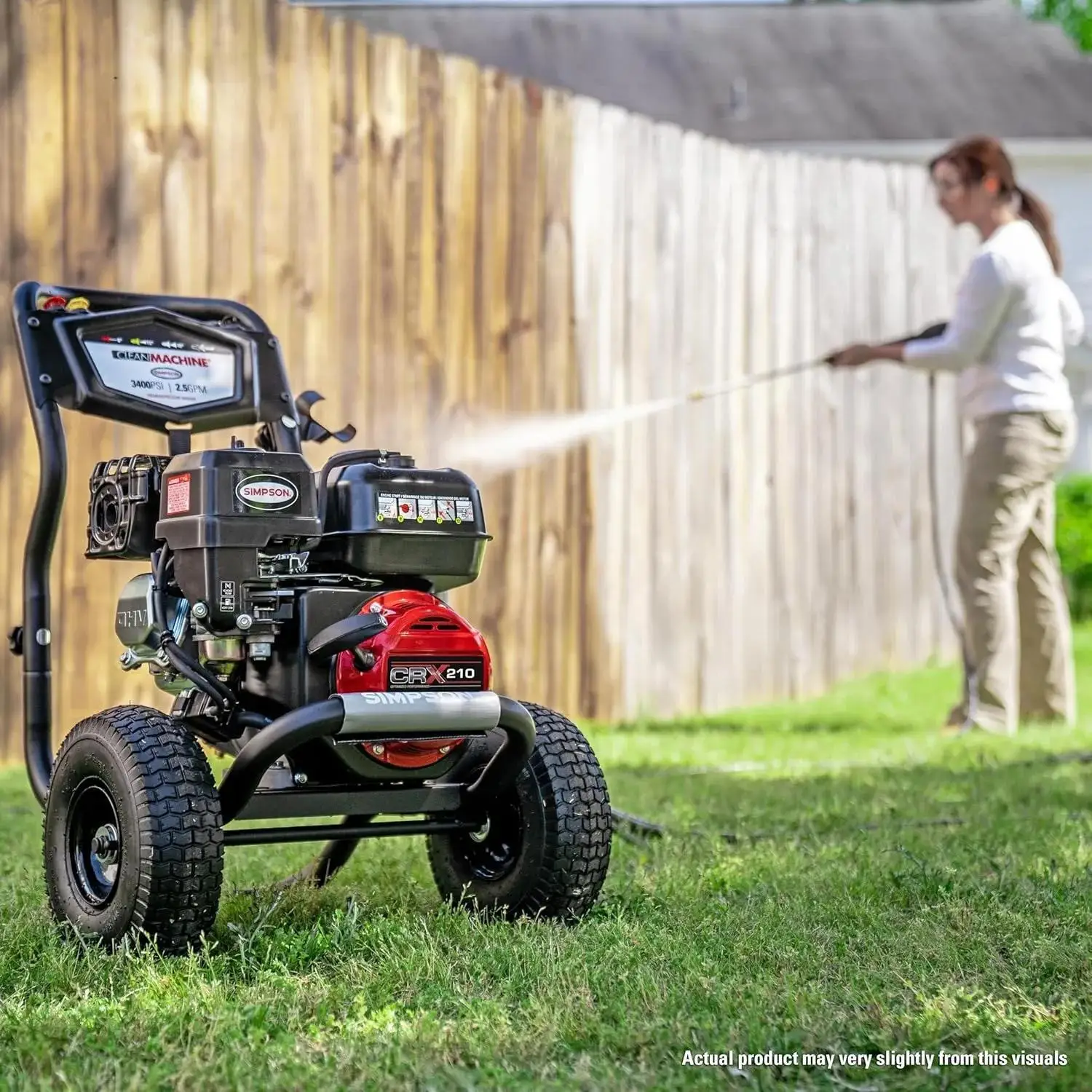 Cleaning CM61083 Clean Machine 3400 PSI Gas Pressure Washer, 2.5 GPM, CRX Engine, Includes Spray Gun and Wand