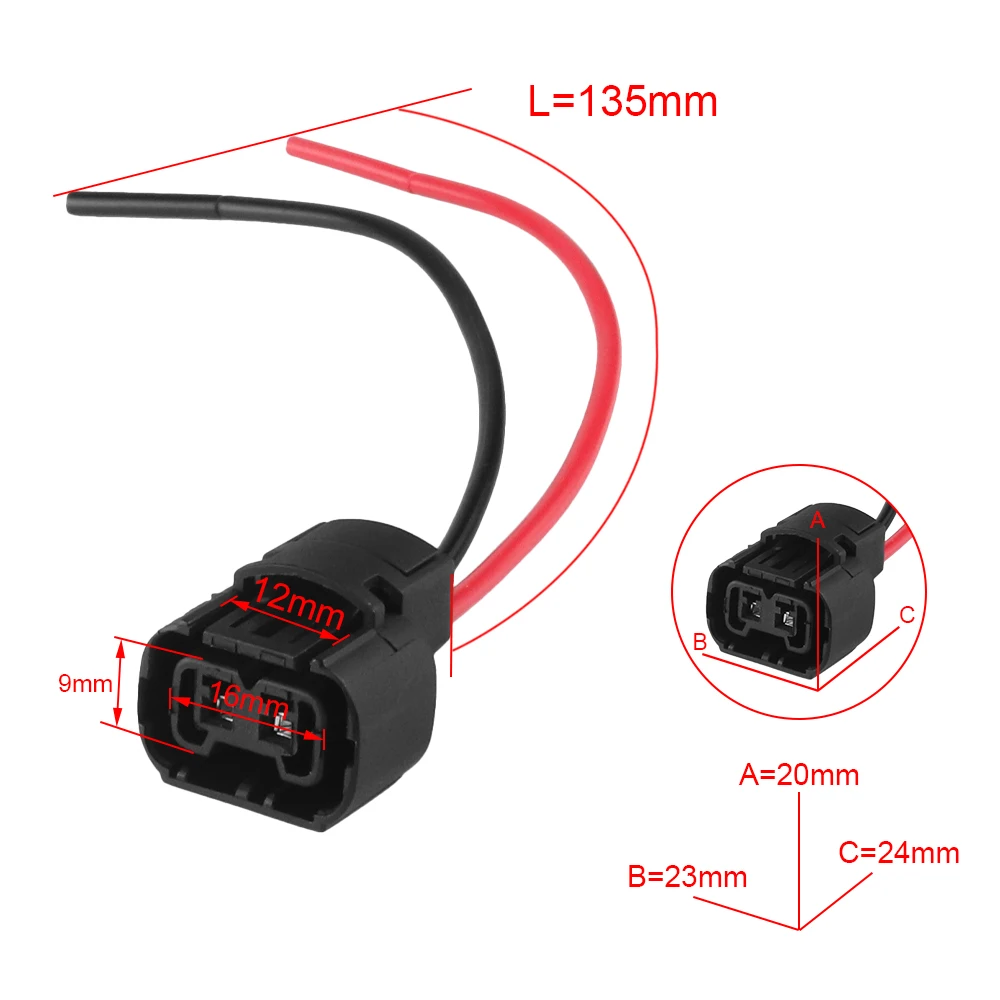 2PCS 5202 PS24W H16 Female Wire Pigtail Harness Fog Light Bulb Connector Plug PSX24W Socket Adapters Base Car Light Accessories