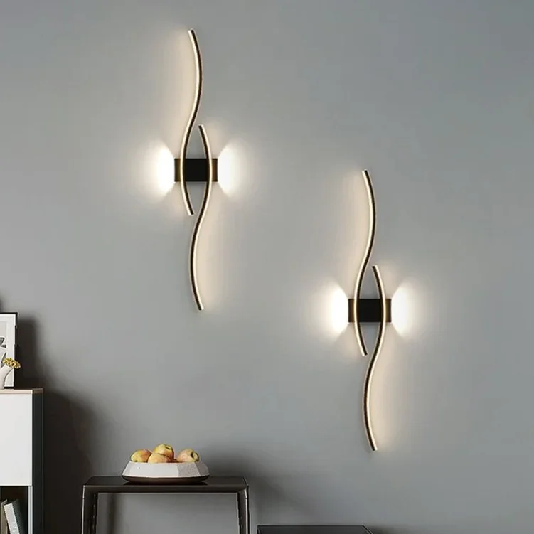 

Minimalist Line Wall Light Nordic Internet Celebrity Living Room Background Wall Grille Light Modern Minimalist Bedroom Bedlight