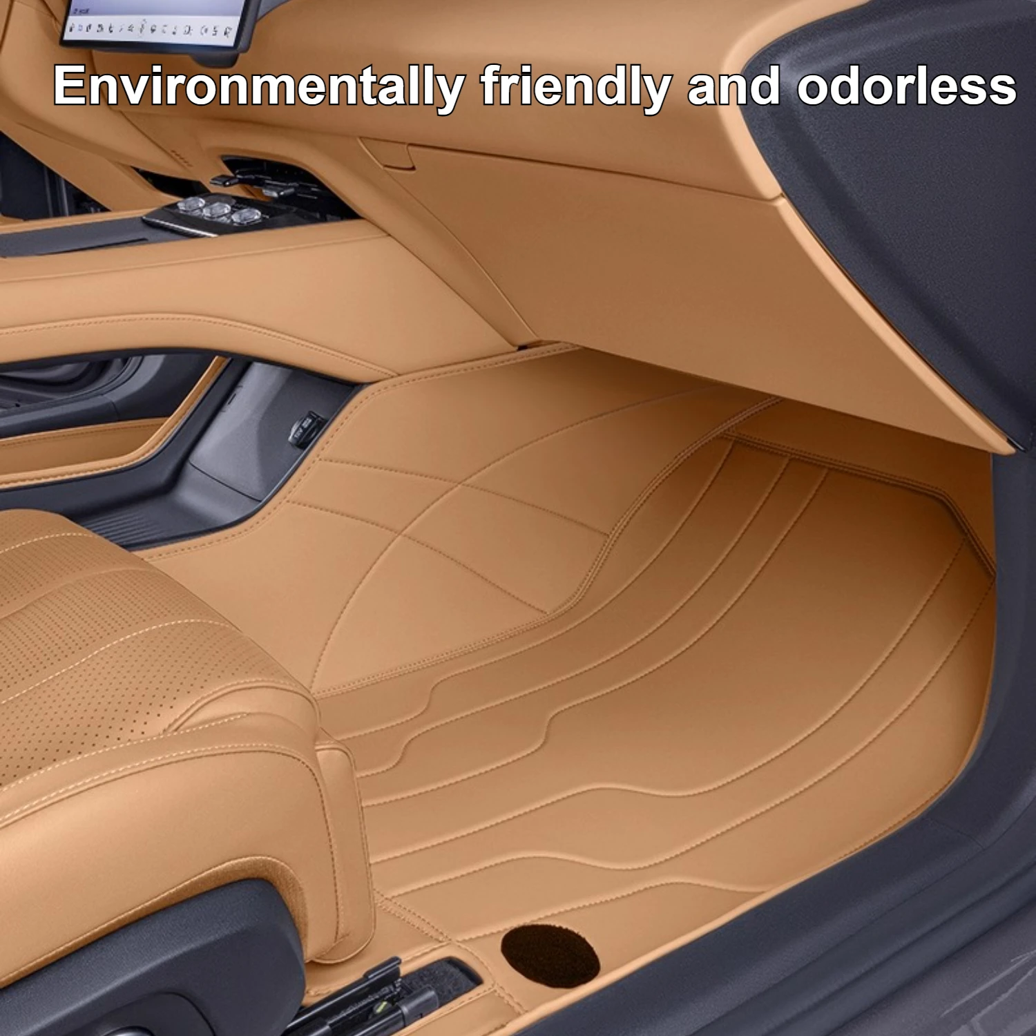 For Mazda EZ6 2025 Car Floor Mats Full-Coverage Eco-Friendly Leather Waterproof and Dirt-Resistant Foot Carpet Accessories detail image 5