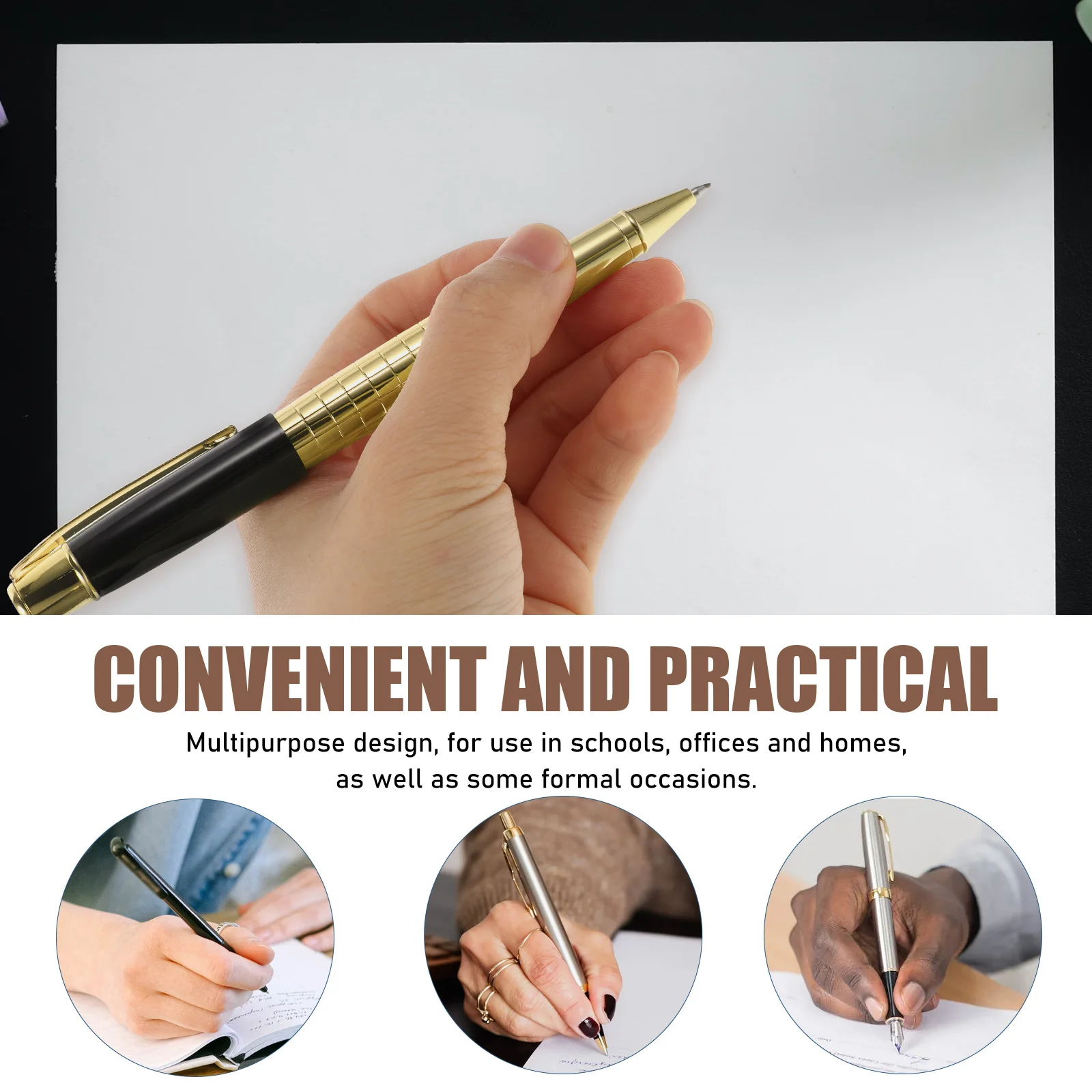 

Сменные сменные стержни для ручек для подписи, металлические ручки с золотыми чернилами для письма и бизнеса