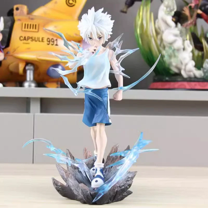 20cm Cartoon Killua Hunter×Hunter Figure Gk Vibration Stars Killua Zoldyck Action Figures Model Pvc Collectibles Anime Toys Gift