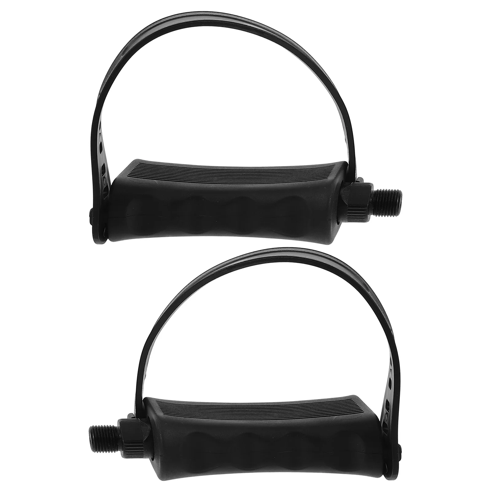 1 Pair Fitness Exercise Bike Pedals Non-Slip With Adjustable Straps For Stationary Indoor Cycling Replacement Cycling